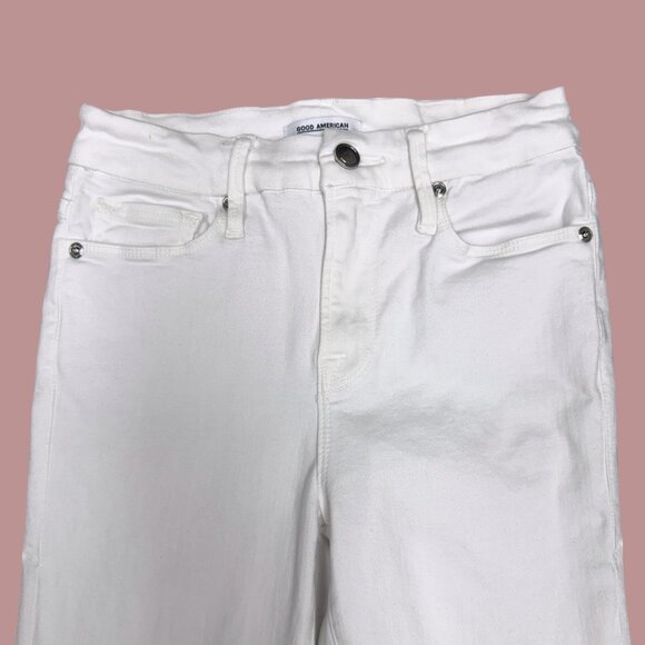 Women's GOOD AMERICAN Good Legs Cropped Straight Leg Jeans GAGLC403 | Size 2/26 - Picture 6 of 15